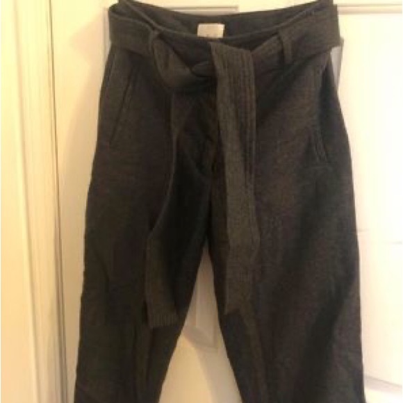 Wilfred Tie Front Pant, grey wool, size 6 - Picture 2 of 3